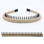 Fashion Headbands for women Girls Non-slip hair band Comfy Headband Hair Hoop Resin teeth Comb Hair Accessories (4 Colors)