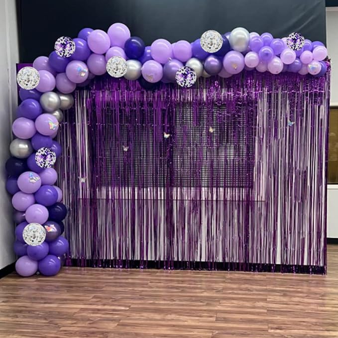 Purple Balloons Set 60 Pcs Dark Purple and Silver Balloons 12 Inch Royal Purple - Image 4