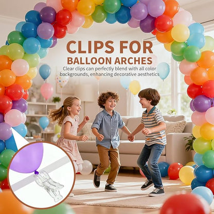 30 Pack Balloon Arch Clips, Large Clear Spring Clamps - Image 3