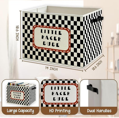 Race Car Boy Nursery Foldable Storage Bins Box - Image 5