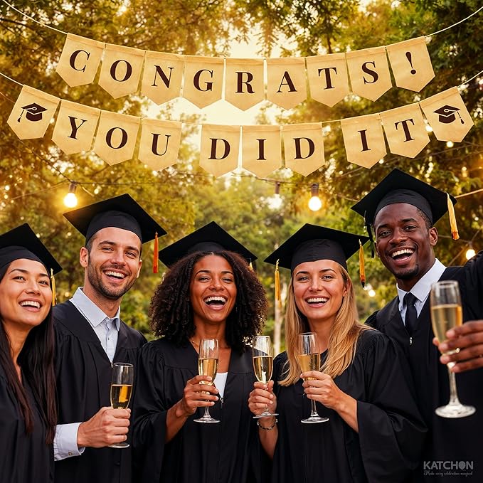KatchOn Burlap Graduation Banner - Image 4