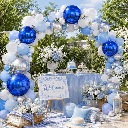 Navy Blue Round Foil Balloons - Image 5
