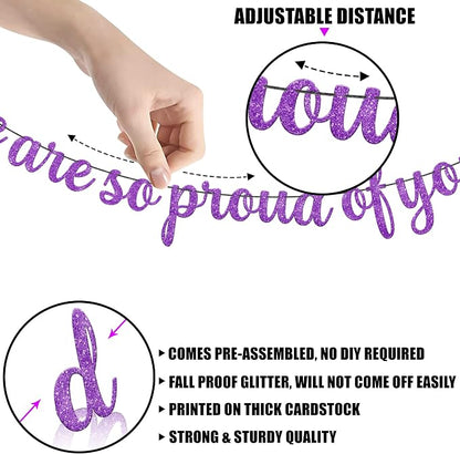 KatchOn Purple Graduation Decorations 2026 10 Feet | We are So Proud of You - Image 3