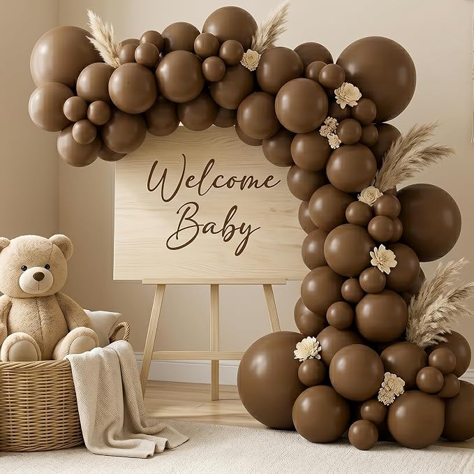 102pcs Matte Dark Brown Balloons Garland Arch Kit, 18 12 10 5 Inch Balloons | - Image 6
