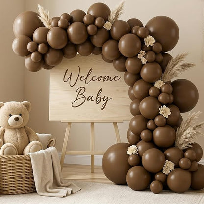102pcs Matte Dark Brown Balloons Garland Arch Kit, 18 12 10 5 Inch Balloons | - Image 6