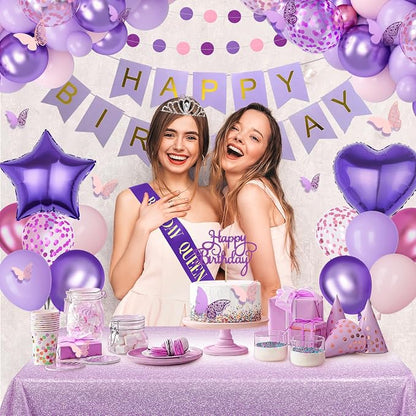 Amandir Purple Birthday Decorations - Image 5