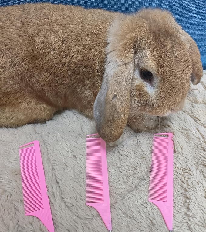 Rat Tail Combs 12 PCS, Parting Combs for Braiding Hair Carbon fiber heat-resistant anti-static,for Sectioning, Parting, Styling Hair (Pink)