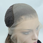 IMSTYLE Vibe Brown Blonde Lace Front Wigs Short Bob Wavy Wigs Synthetic Hair Wig Free Part with Natural Hairline Shoulder Length for Women (Vibe Brown Blonde)