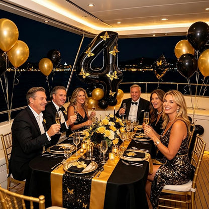 40 Inch Black Number 4 Balloon - Image 6