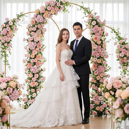 Metal Arch Backdrop Stand, 6FT+5FT+4FT Wedding Arch Frame, Balloon Arch Backdrop - Image 2