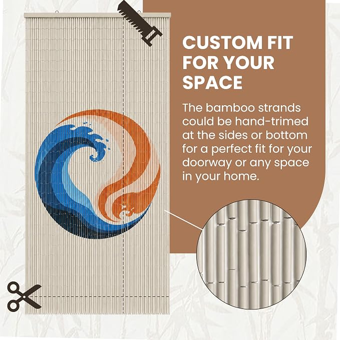Fire & Ice Beaded Bamboo Curtain - Image 5