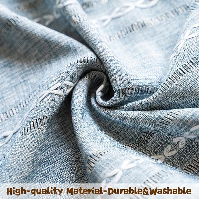 Sutuo Home Boho Curtains Striped Embroidery - Image 6