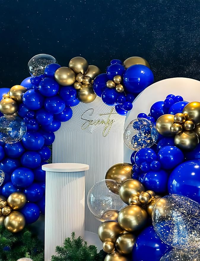 Royal Blue Balloons, Round Latex Balloons - Image 3