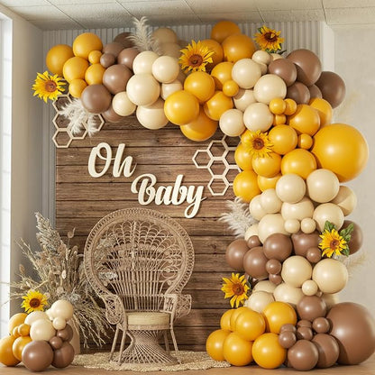 140pcs Bee Balloon Arch Garland Kit by Vicduotex