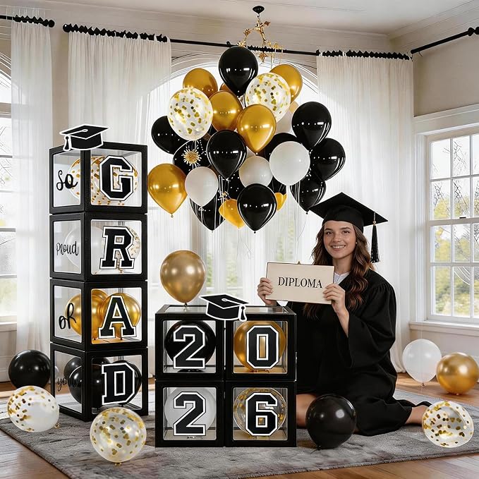 Graduation Decorations 2026 Graduation Party Decorations Set of 4 Boxes - Image 6