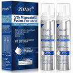 5% Minoxidil for Men Foam Hair Growth - Minoxidil Foam Hair Regrowth Treatment for Men, Topical Hair Loss Treatments, Extra Strength Thicker & Fuller Hair (2.11 Ounce x 2)