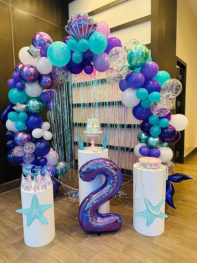 Number Balloons 40 Inch 1 Balloon Purple Birthday Decorations - Image 3