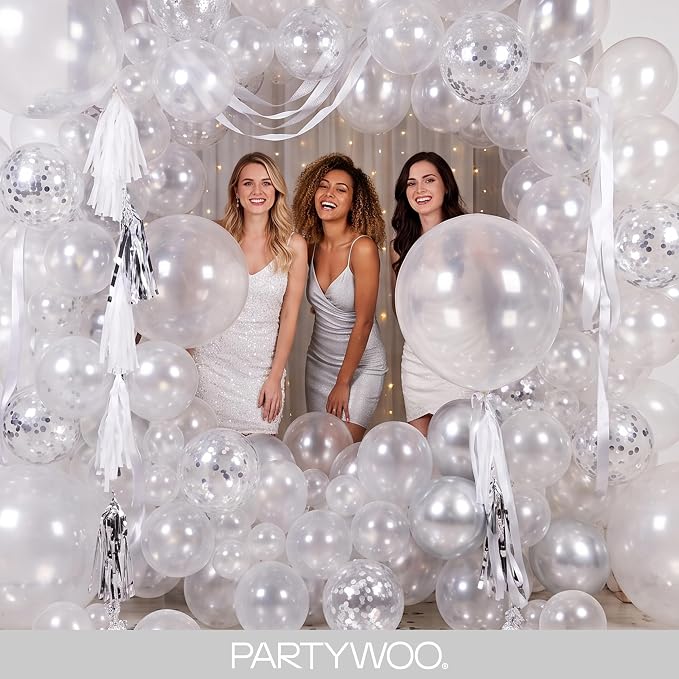 PartyWoo Clear Balloons 140pcs Different Sizes of 18 12 10 5 Inch | Balloons - Image 5