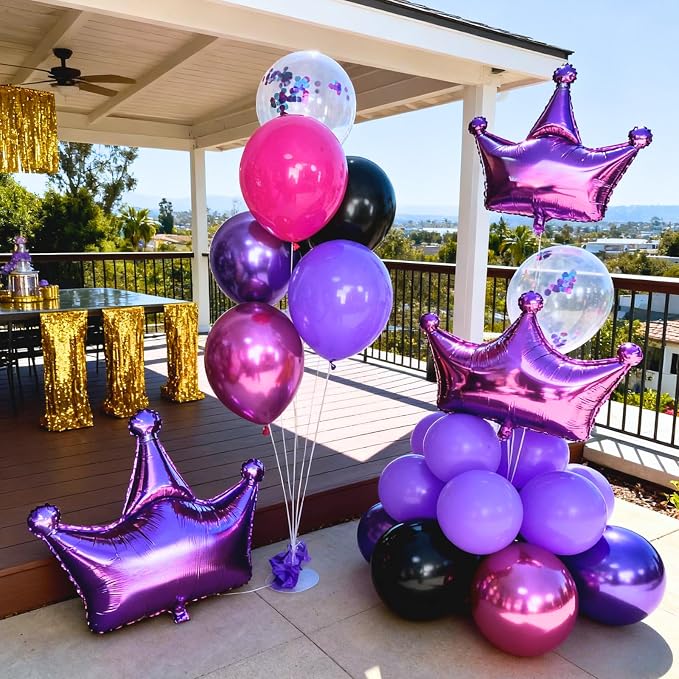 Purple Pink Black Balloons - Image 5