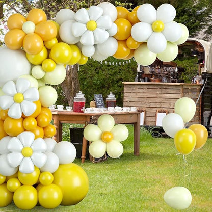 Yellow Balloon Arch Kit, Daisy Balloon Garland - Image 4