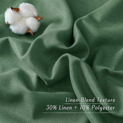 NICETOWN Linen Flax Semi Sheer Curtains 94" Length, Grommet Window Treatments - Image 3