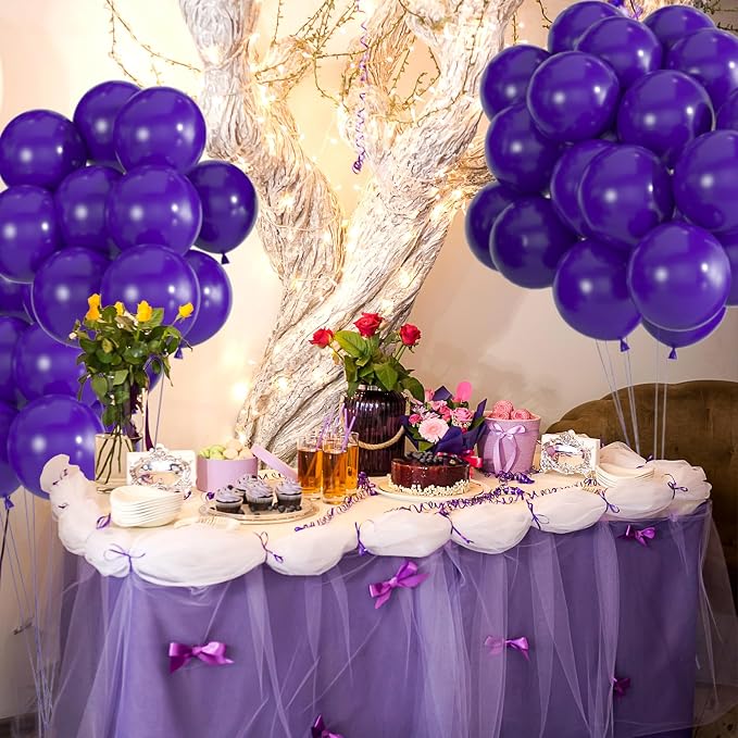 50pcs Dark Purple Balloons, 12inch Helium Quality Deep Purple Balloons | - Image 5