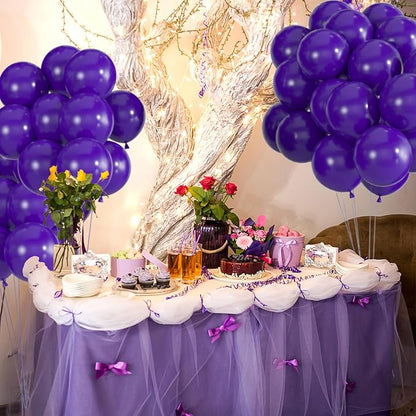 50pcs Dark Purple Balloons, 12inch Helium Quality Deep Purple Balloons | - Image 5
