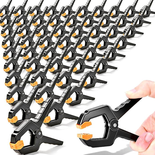 55Pack Spring Clamps Heavy Duty, 3.5inch Plastic Clips Clamps by Unknown