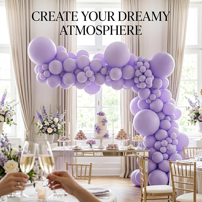 Pastel Purple Lilac Balloons, Bridal Shower, Butterfly Fairy Princess Birthday - Image 5
