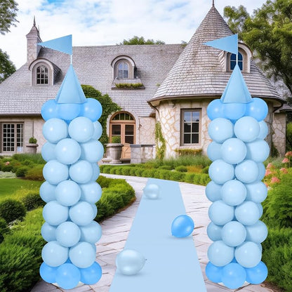 2 Sets Adjustable Blue Princess Castle Balloon Column Stand Kit Includes 140 - Image 3