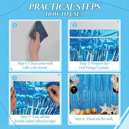 DECOCKRAT 3 Pack Foil Fringe Backdrop - Image 2