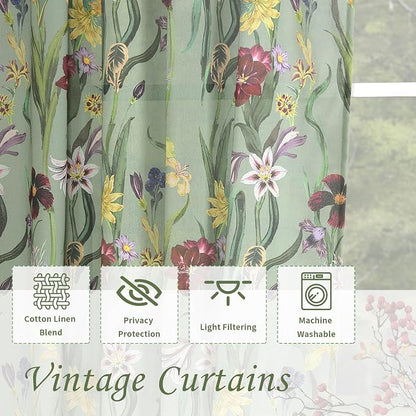 Schweek 96 Inches Long Boho Curtains 2 Panels - Image 4