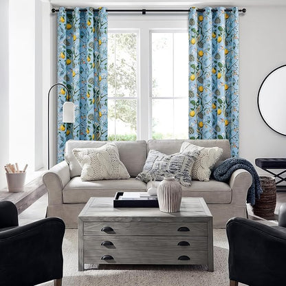 Topfinel Blue and White Patterned Aesthetic Pretty Curtains 84 Inches Long 2 - Image 5