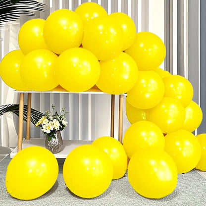 Firomi Matte Latex Yellow Balloons 12-inch 100 Pack | Big Helium Round Yellow by Firomi