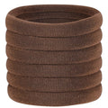 60 Pcs 2 Inch Brown No Damage Hair Ties for Women Thick Hair, Large Soft Seamless Nylon Fabric Elastic Hair Ties Ponytail Hair Holders Hair Elastics Hair Band for Women