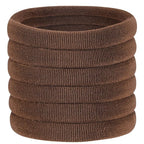 60 Pcs 2 Inch Brown No Damage Hair Ties for Women Thick Hair, Large Soft Seamless Nylon Fabric Elastic Hair Ties Ponytail Hair Holders Hair Elastics Hair Band for Women