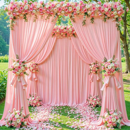 10x12 Blush Pink Backdrop Curtains - Image 4