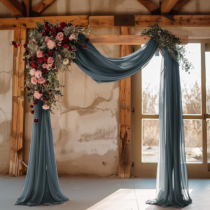 Wedding Arch Draping Fabric Backdrop Drapes 2 Panels, Arch Drapery Backdrop - Image 4