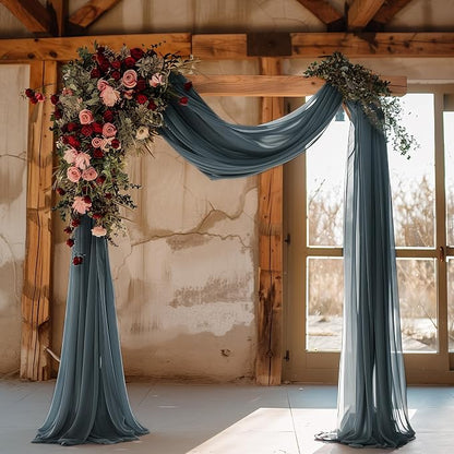 Wedding Arch Draping Fabric Backdrop Drapes 2 Panels, Arch Drapery Backdrop - Image 4