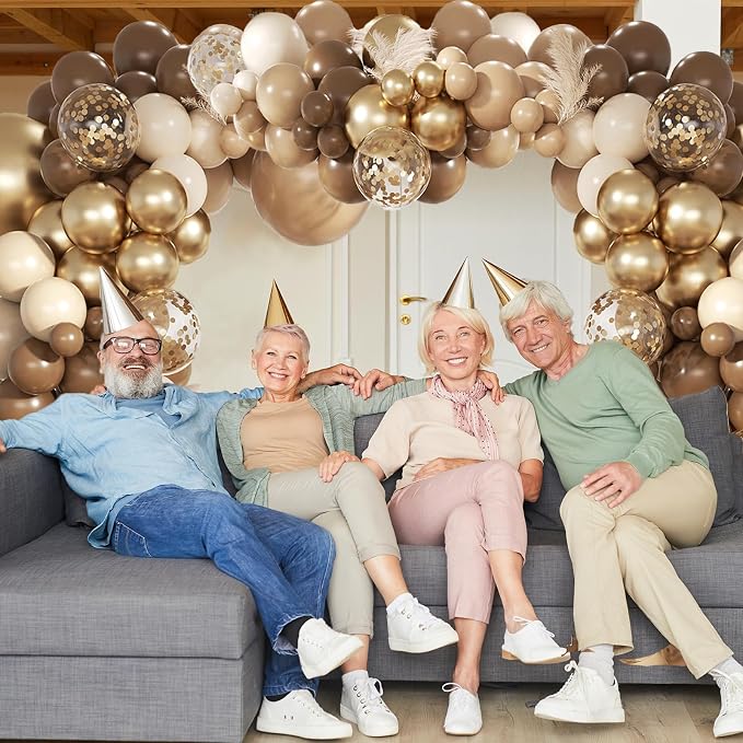 Brown Gold Balloon Garland Arch Kit, 18 12 10 5 inch Different Sizes Brown - Image 7