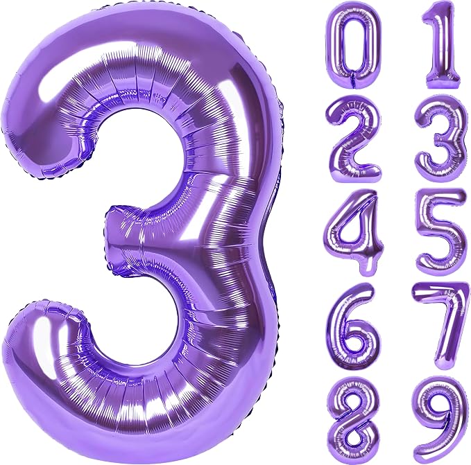 Number Balloons for Birthday Decorations by United-UnicornsParty