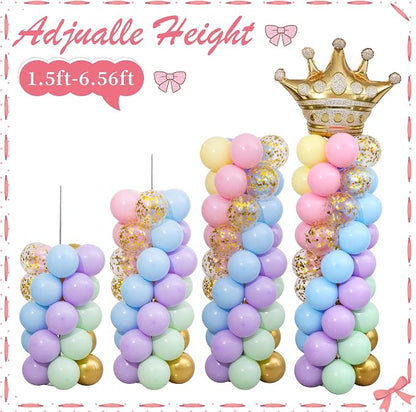 Pastel Princess Party Balloon Column Stand Arch Kit Set of 2 - Image 5