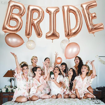 KatchOn Rose Gold Bride Balloons 40 Inch, Bachelorette Party Decorations | Rose - Image 6