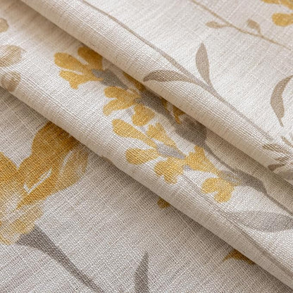 ENJOYBRIDAL Yellow Floral 96 Inch Curtains 2 Panel Set Living Room Long Drapes - Image 5