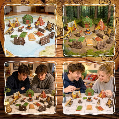 Warmtree 17 Pcs Camp Terrain Building Set, Terrain Scenery - Image 6