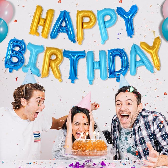Happy Birthday Balloons Banner, Foil Balloon Personalized Name Letters Balloons - Image 6