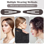 WILLBOND 30 Pieces 3.1 Inch Large Metal Snap Hair Clips Nonslip Barrettes Women Hair Accessories (Dark Blue)