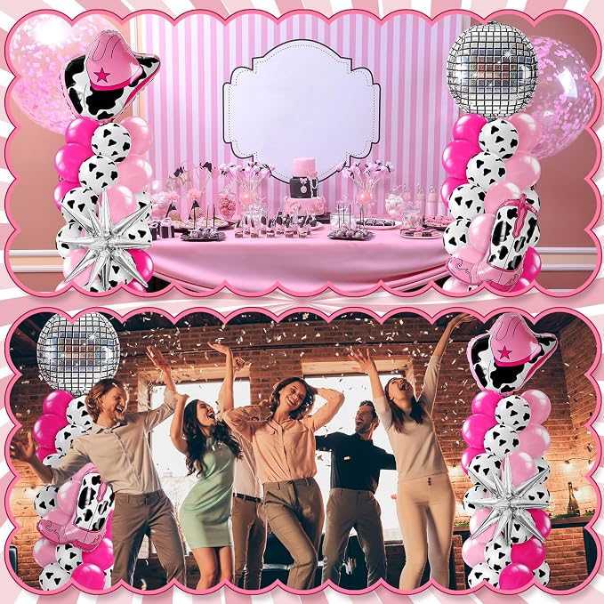 Kasyat 2 Sets Disco Cowgirl Balloon Column Stand Kit - Image 6