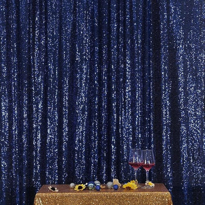 Poise3EHome 6FT x 8FT Navy Blue Sequin Photography Backdrop Curtain by Poise3EHome