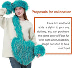 Faux Fur Headband for Women Winter Earwarmer Earmuff with Elastic